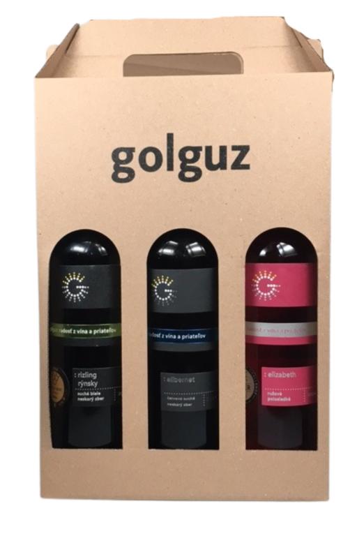 Darčekový obal na 3 vína